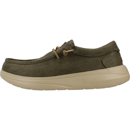 HEY DUDE WALLY COMF WORN TWIL en color OLVTAN  (2)