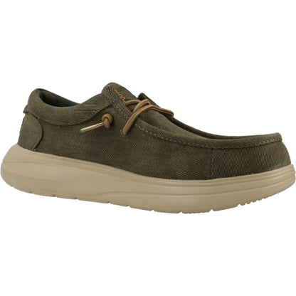 HEY DUDE WALLY COMF WORN TWIL en color OLVTAN  (5)