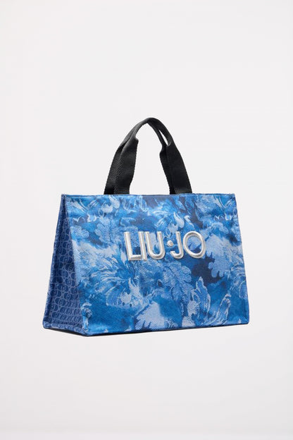 LIU-JO TOTE PRINTED DENIM en color R  (2)
