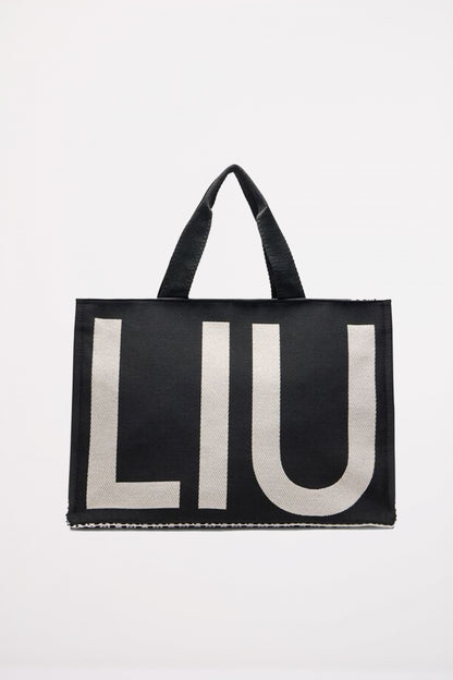 LIU-JO TOTE MONOGRAM JACQUA en color R  (1)