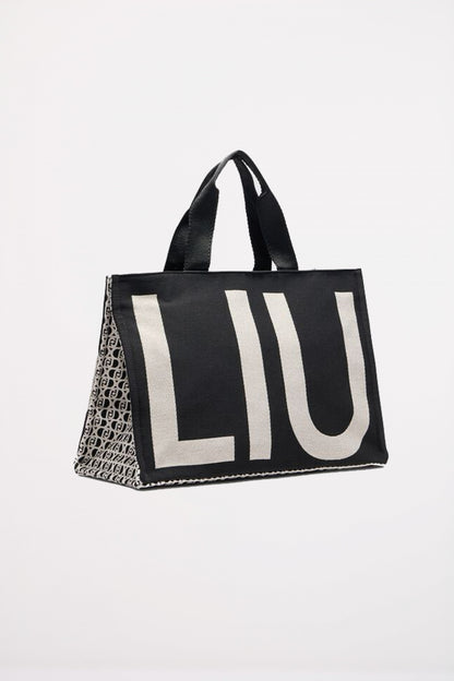 LIU-JO TOTE MONOGRAM JACQUA en color R  (2)