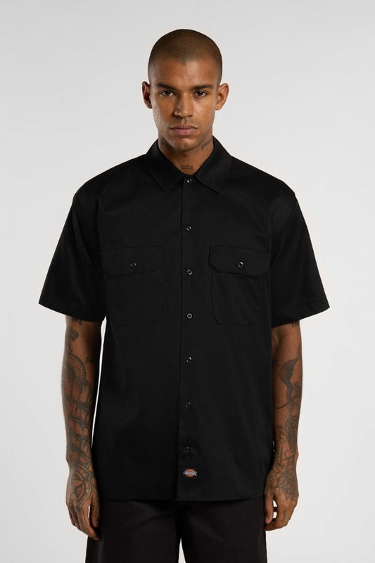 DICKIES WORK SHIRT SS REC BL en color BLK  (1)