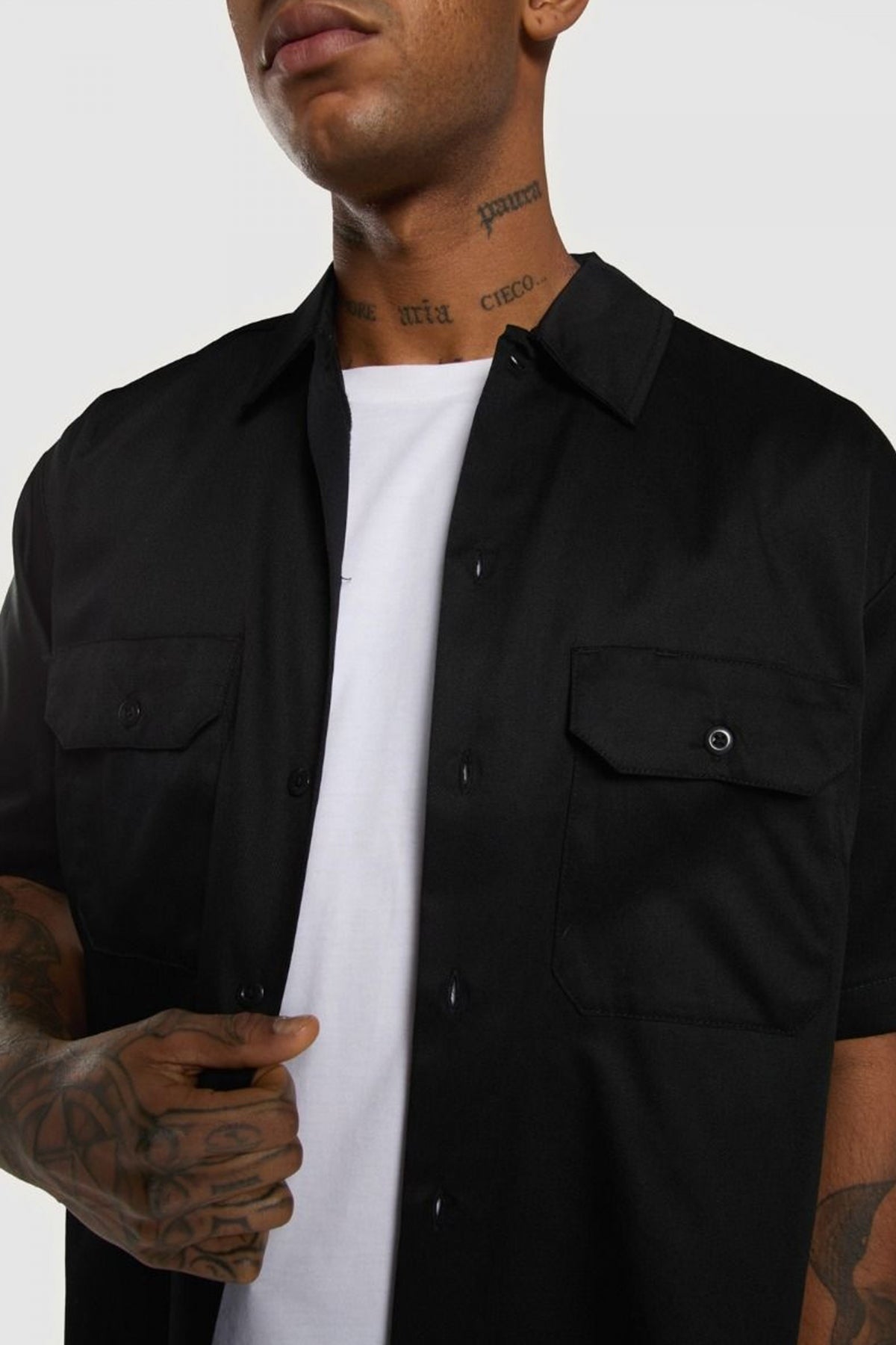 DICKIES WORK SHIRT SS REC BL en color BLK  (4)
