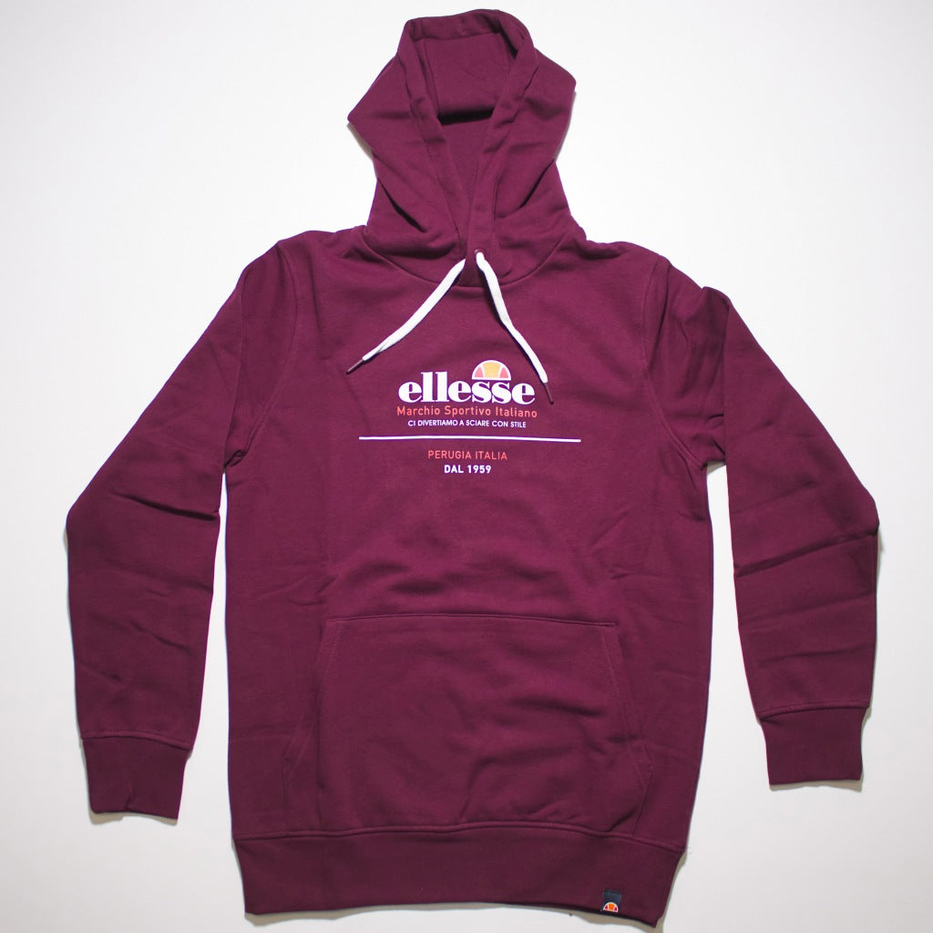 ELLESSE MVELLO HOODY en color BURGUNDY  (4)