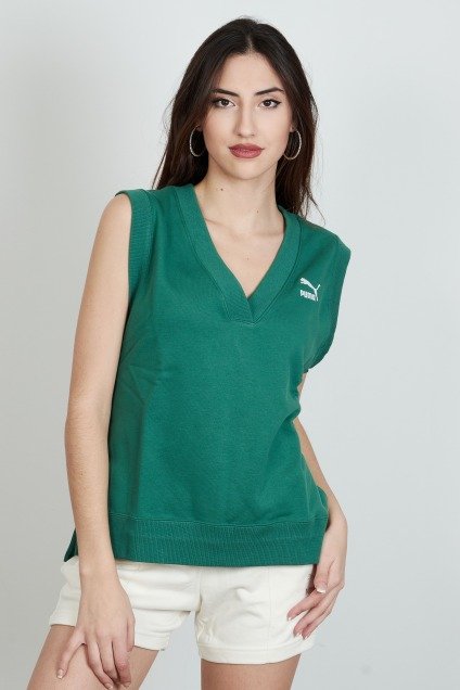PUMA CLASSICS V-NECK VEST en color VINE  (1)