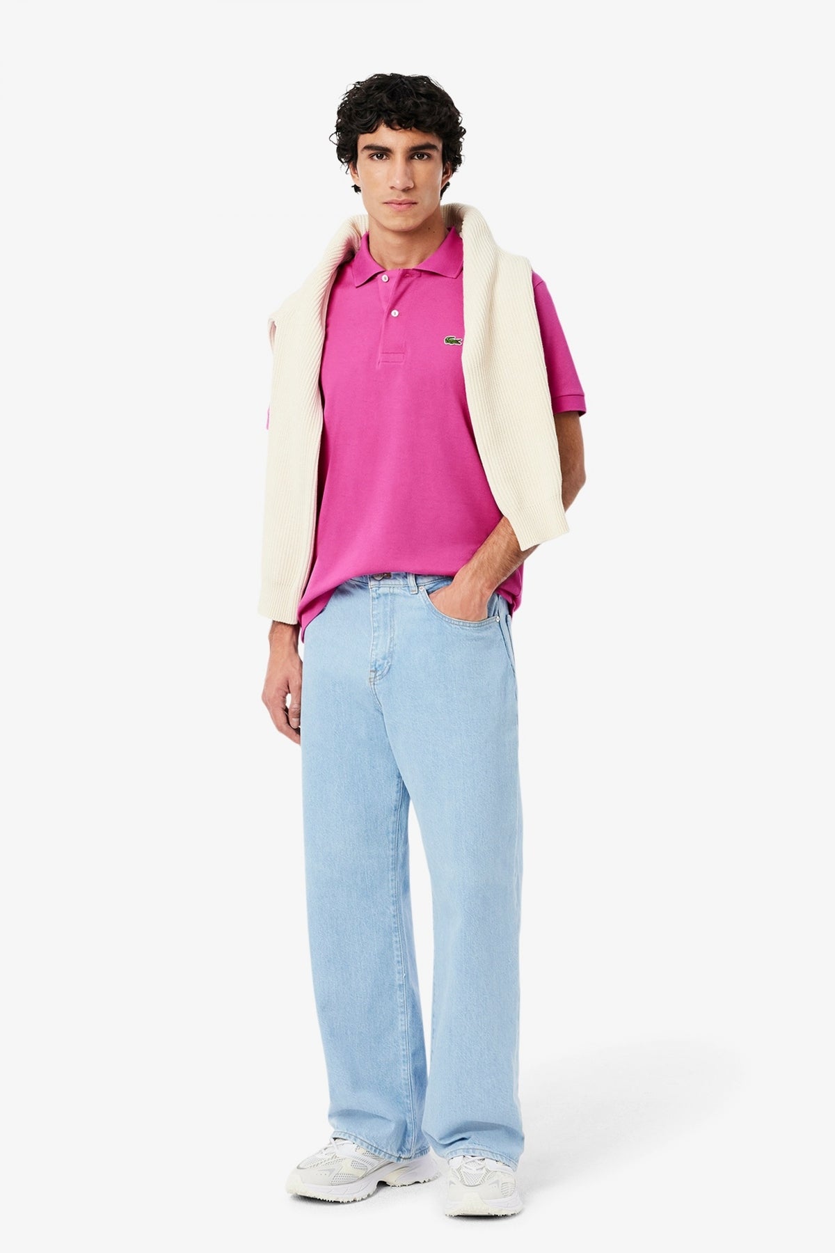 LACOSTE L SHORT SLEEVED  en color MALVA  (4)