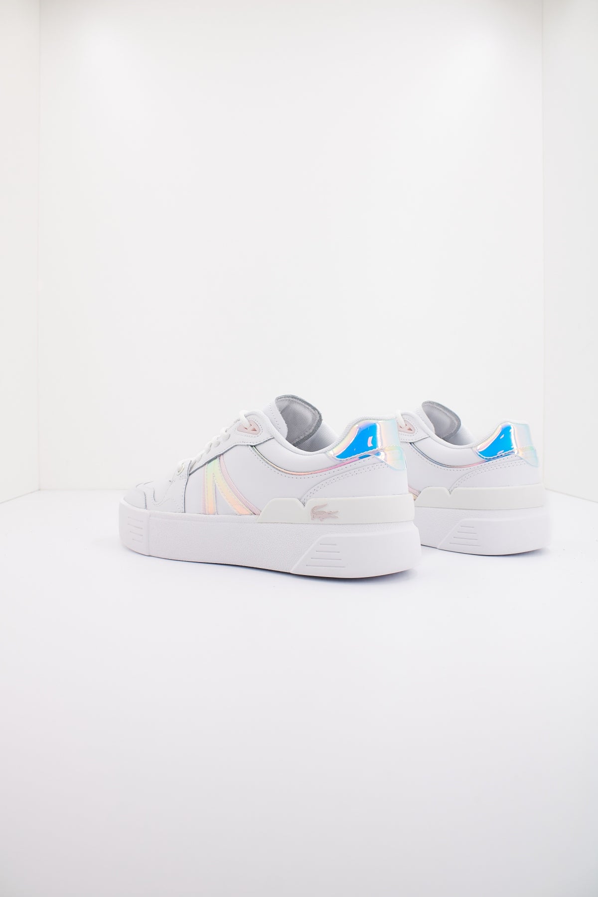 LACOSTE L EVO LEATHER en color WHTLTPNK  (3)