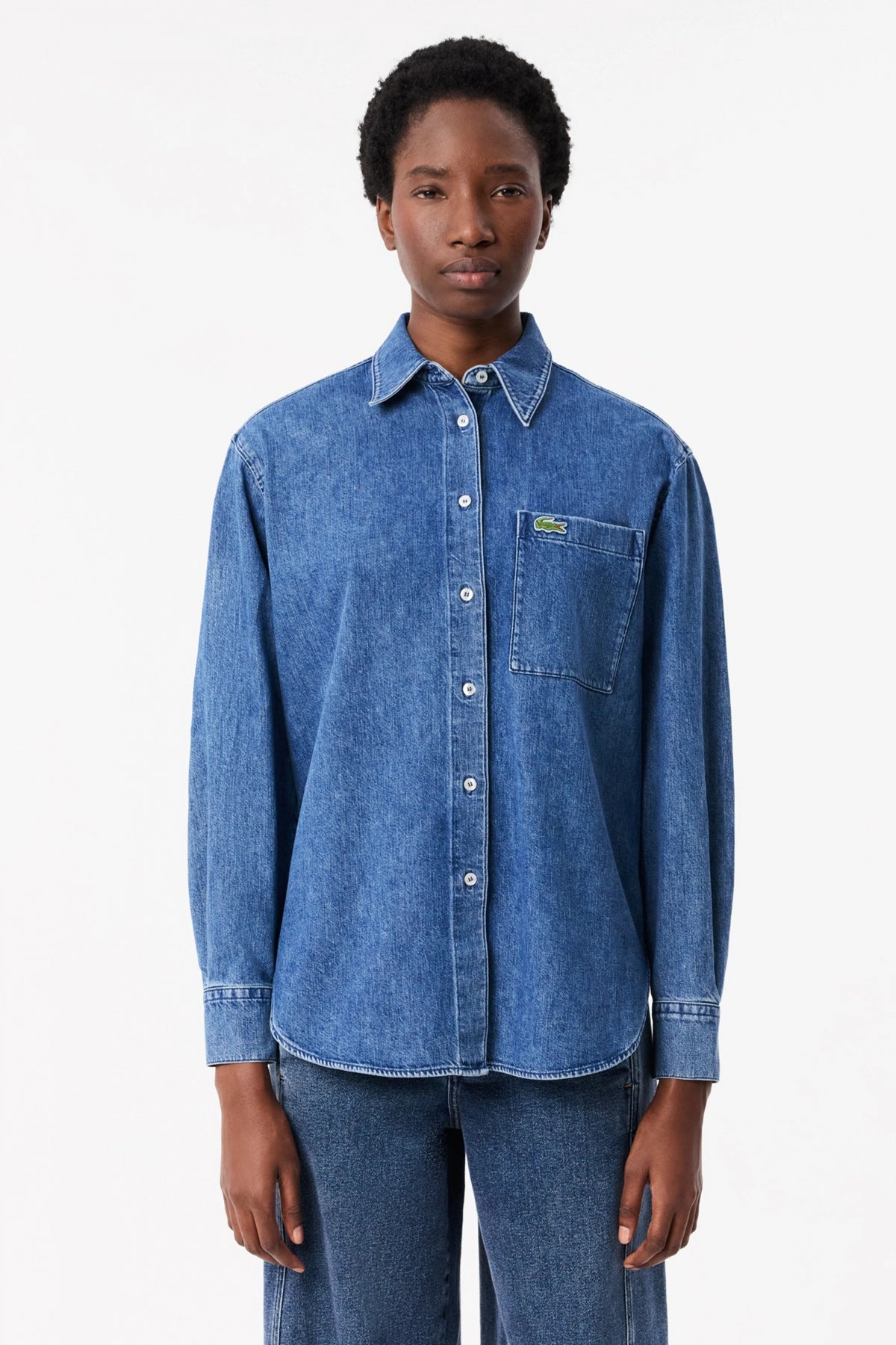 LACOSTE LONG SLEEVED SHIRT en color BLUE  (1)