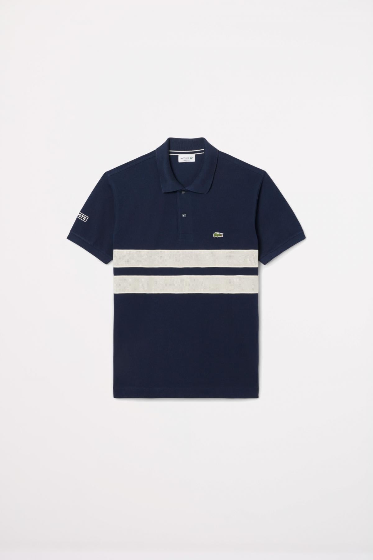 LACOSTE SHORT SLEEVED RIBBED en color NVYBLU  (2)
