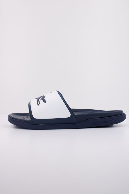LACOSTE MEN'S SERVE SLIDE DU en color NVYWHT  (1)