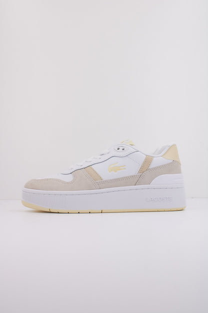LACOSTE  T-CLIP PLATFORM en color WHTYLW  (1)