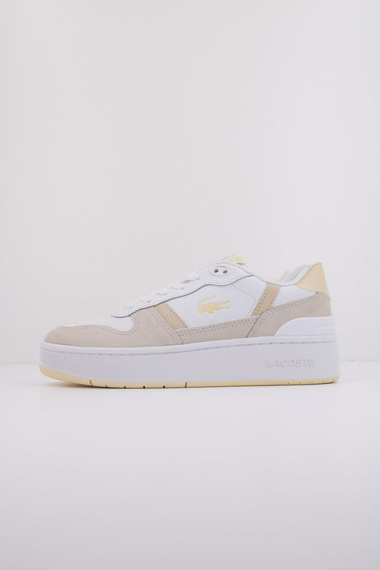 LACOSTE  T-CLIP PLATFORM en color WHTYLW  (1)