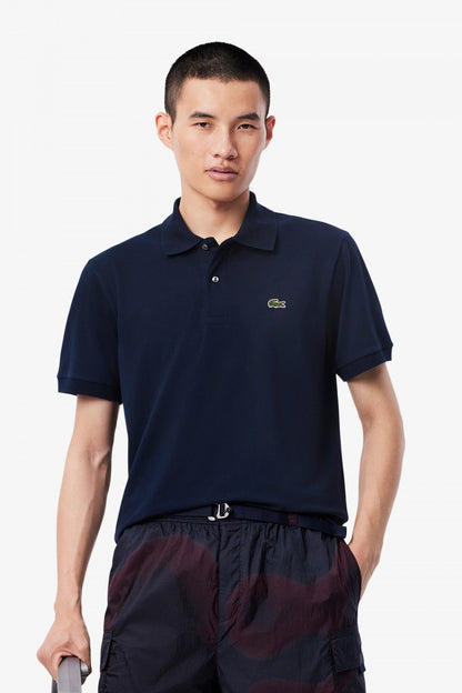 LACOSTE  SHORT SLEEVED RIBBE en color NVYBLU  (1)