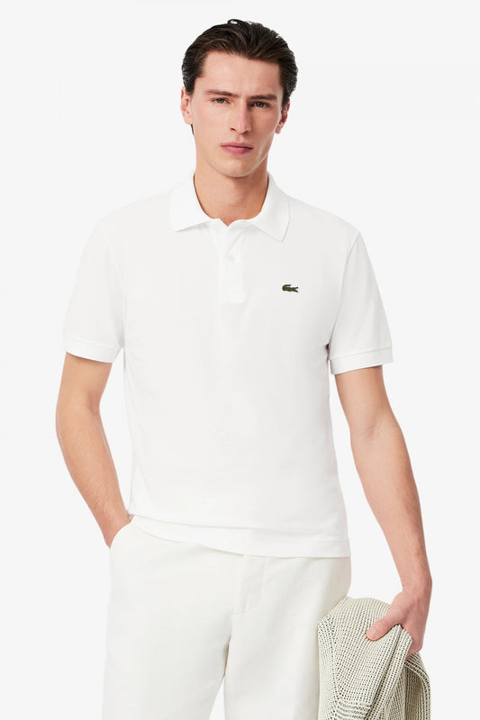 LACOSTE  SHORT SLEEVED RIBBE en color WHITE  (1)