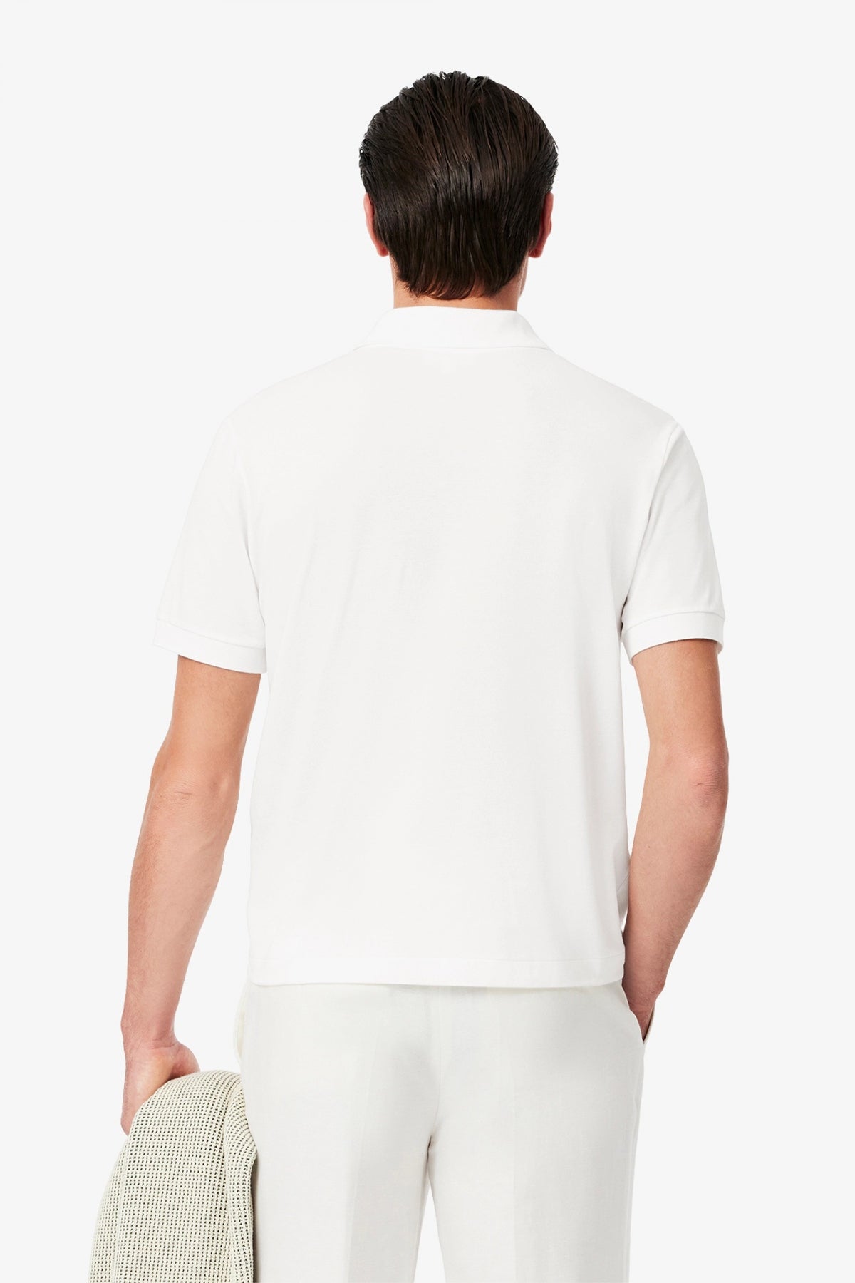 LACOSTE  SHORT SLEEVED RIBBE en color WHITE  (3)