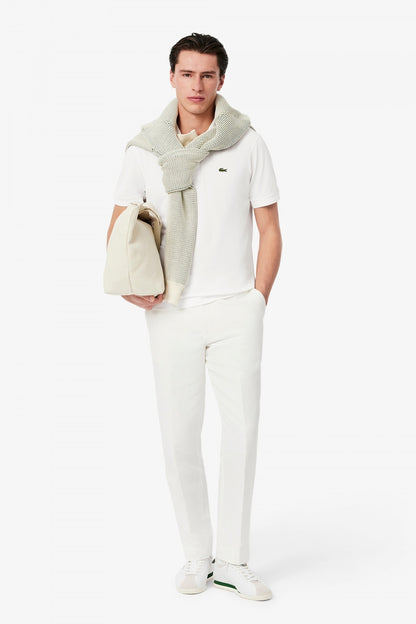 LACOSTE  SHORT SLEEVED RIBBE en color WHITE  (4)