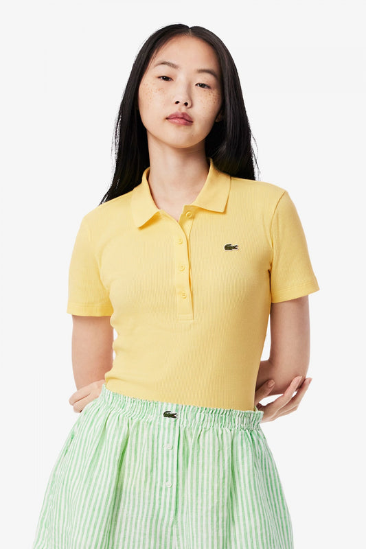 LACOSTE RIBBED COLLAR SHIRT en color YELLOW  (1)