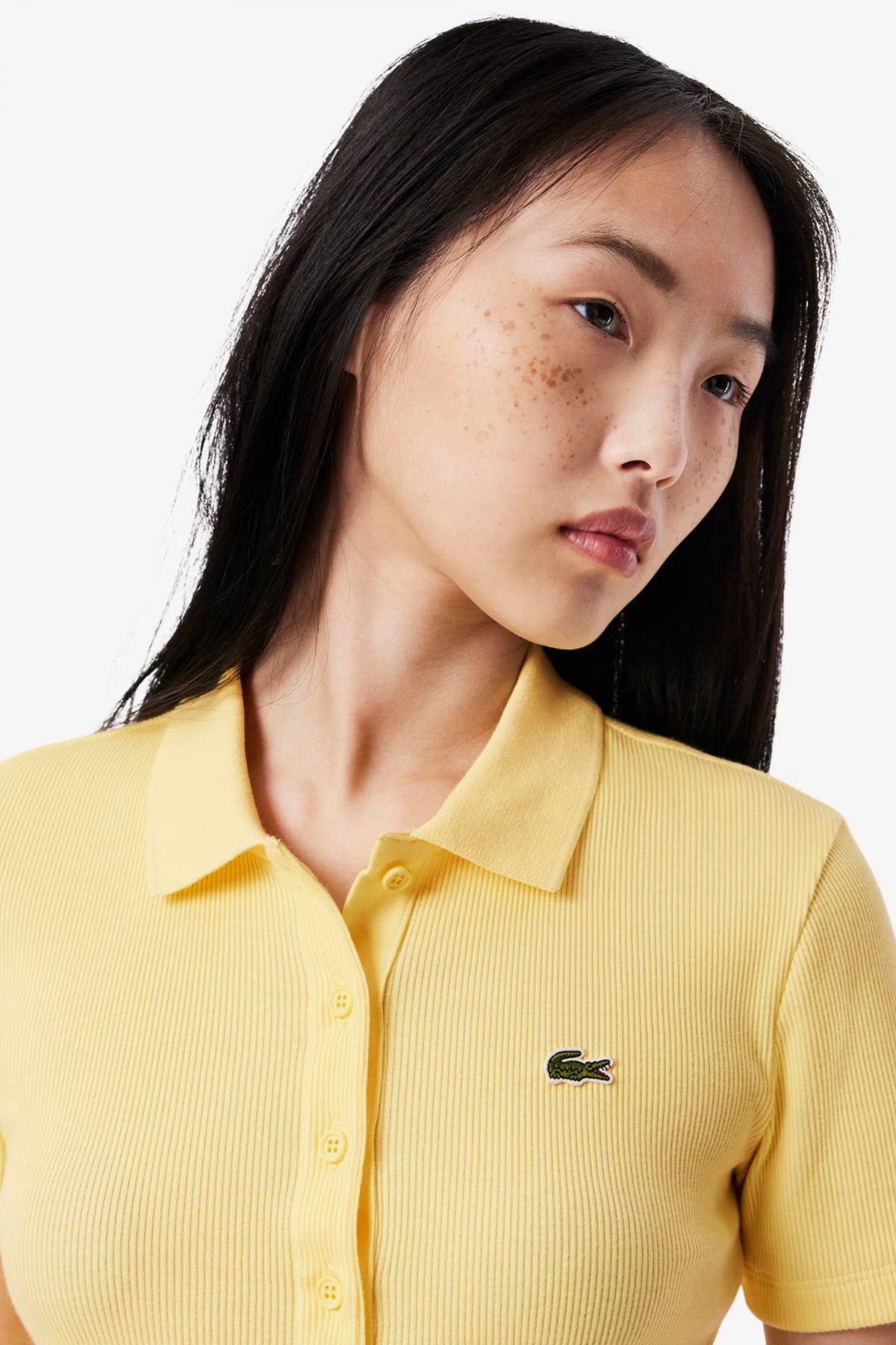 LACOSTE RIBBED COLLAR SHIRT en color YELLOW  (2)