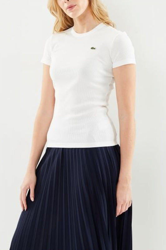 LACOSTE SLIM FIT RIBBED COTT en color FLOUR  (1)