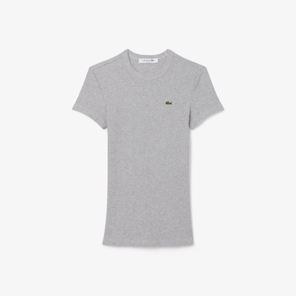 LACOSTE SLIM FIT RIBBED COTT en color SILVER  (3)