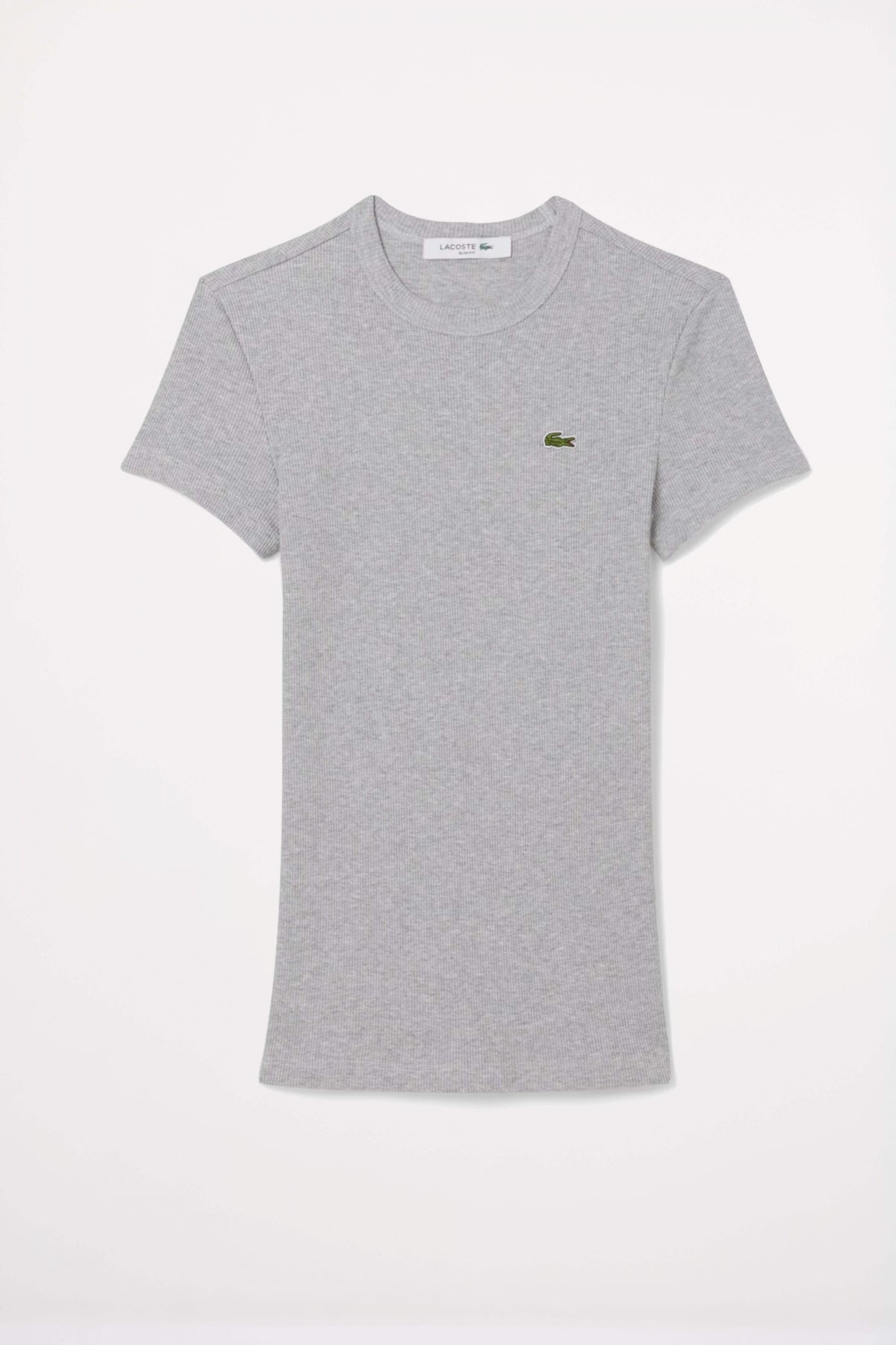 LACOSTE SLIM FIT RIBBED COTT en color SILVER  (1)