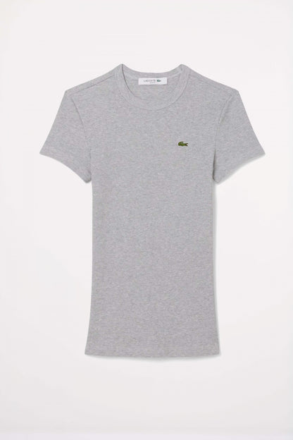 LACOSTE SLIM FIT RIBBED COTT en color SILVER  (1)