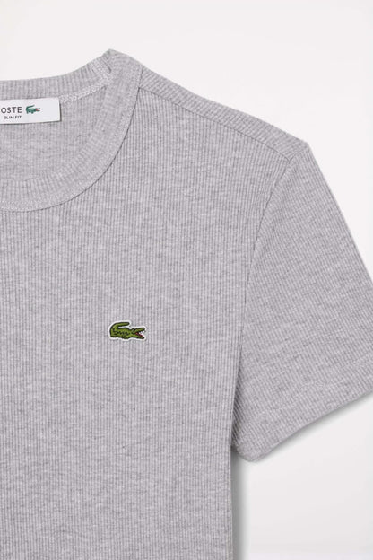 LACOSTE SLIM FIT RIBBED COTT en color SILVER  (2)