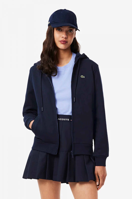 LACOSTE ZIPPED FLEECE HOODIE en color NAVY  (1)