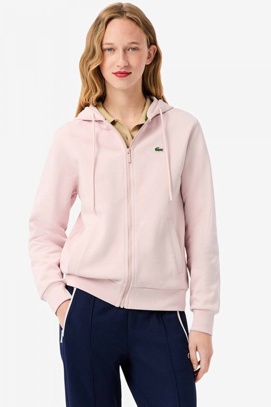 LACOSTE ZIPPED FLEECE HOODIE en color NIDUS  (1)