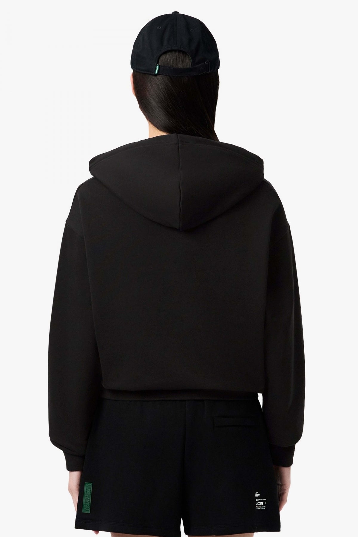 LACOSTE OVERSIZED FLEECE HOO en color BLACK  (3)