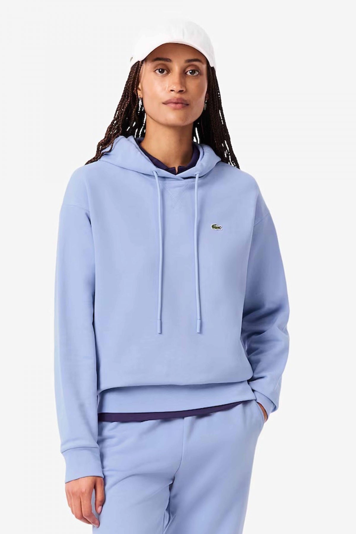 LACOSTE OVERSIZED FLEECE HOO en color DLPHNM  (1)