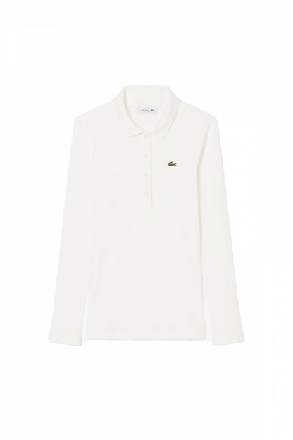 LACOSTE  RIBBED COLLAR SHIRT en color FLOUR  (2)