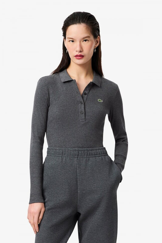 LACOSTE  RIBBED COLLAR SHIRT en color PITCH  (1)