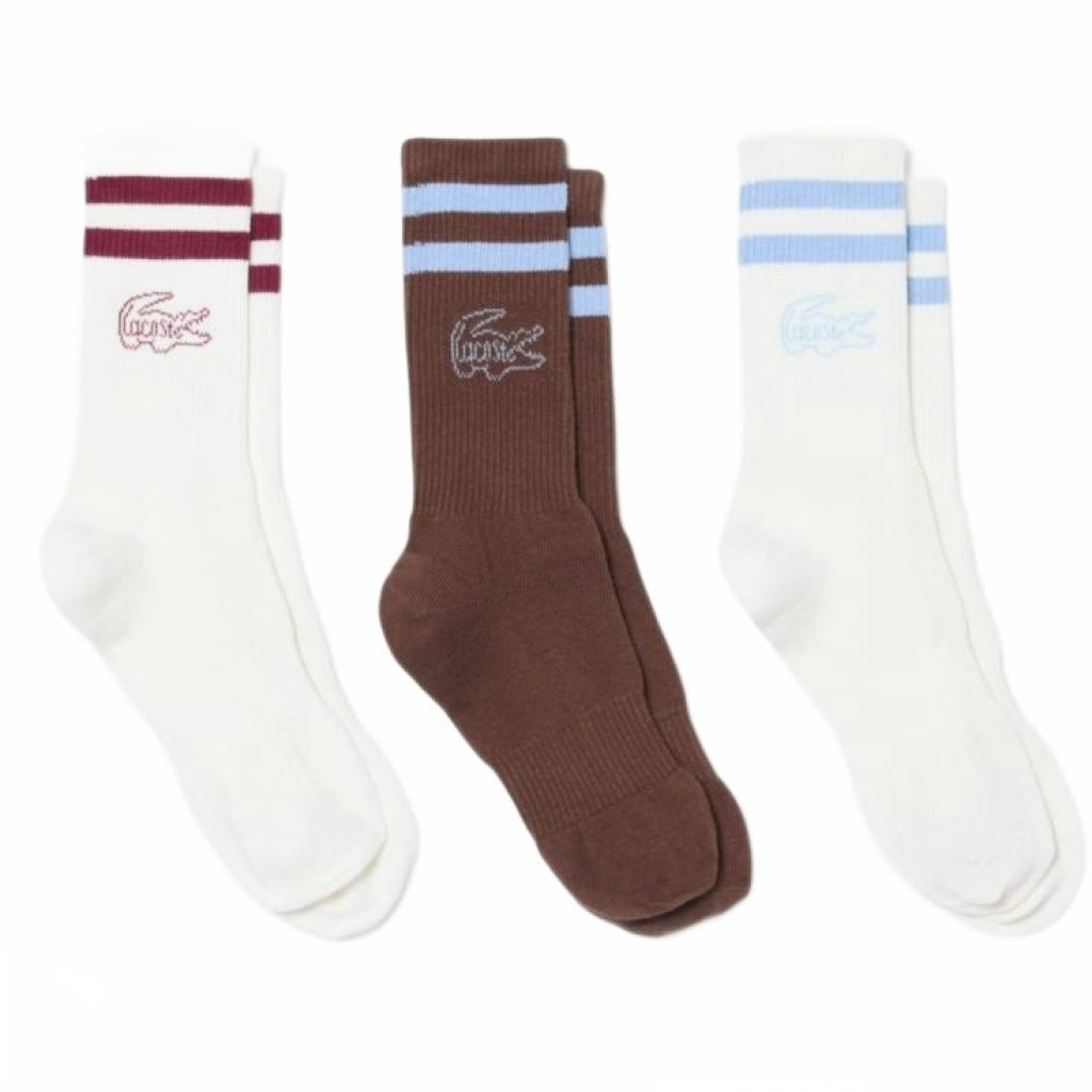 LACOSTE RA CREW SOCKS en color WIT  (4)