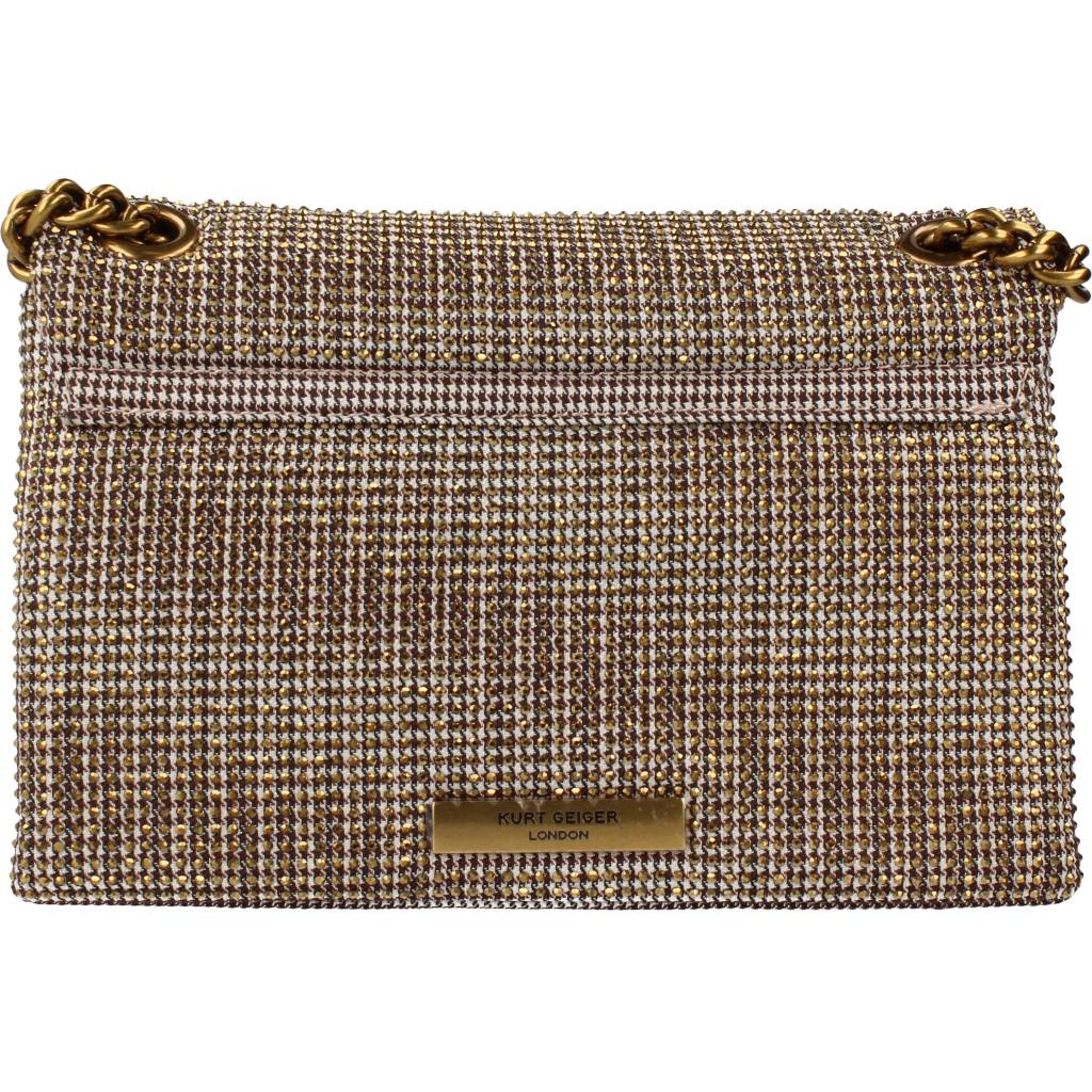 KURT GEIGER LONDON FABRIC MINI KENSINGT en color BEIGE  (7)