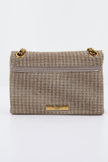 KURT GEIGER LONDON FABRIC MINI KENSINGT en color BEIGE  (3)