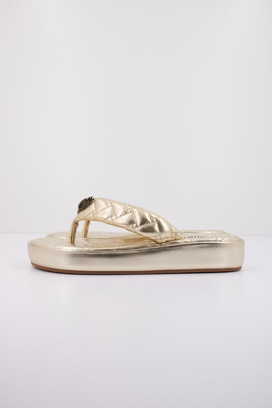 KURT GEIGER LONDON KENSINGTON PUFF FLIP en color GOLD  (1)