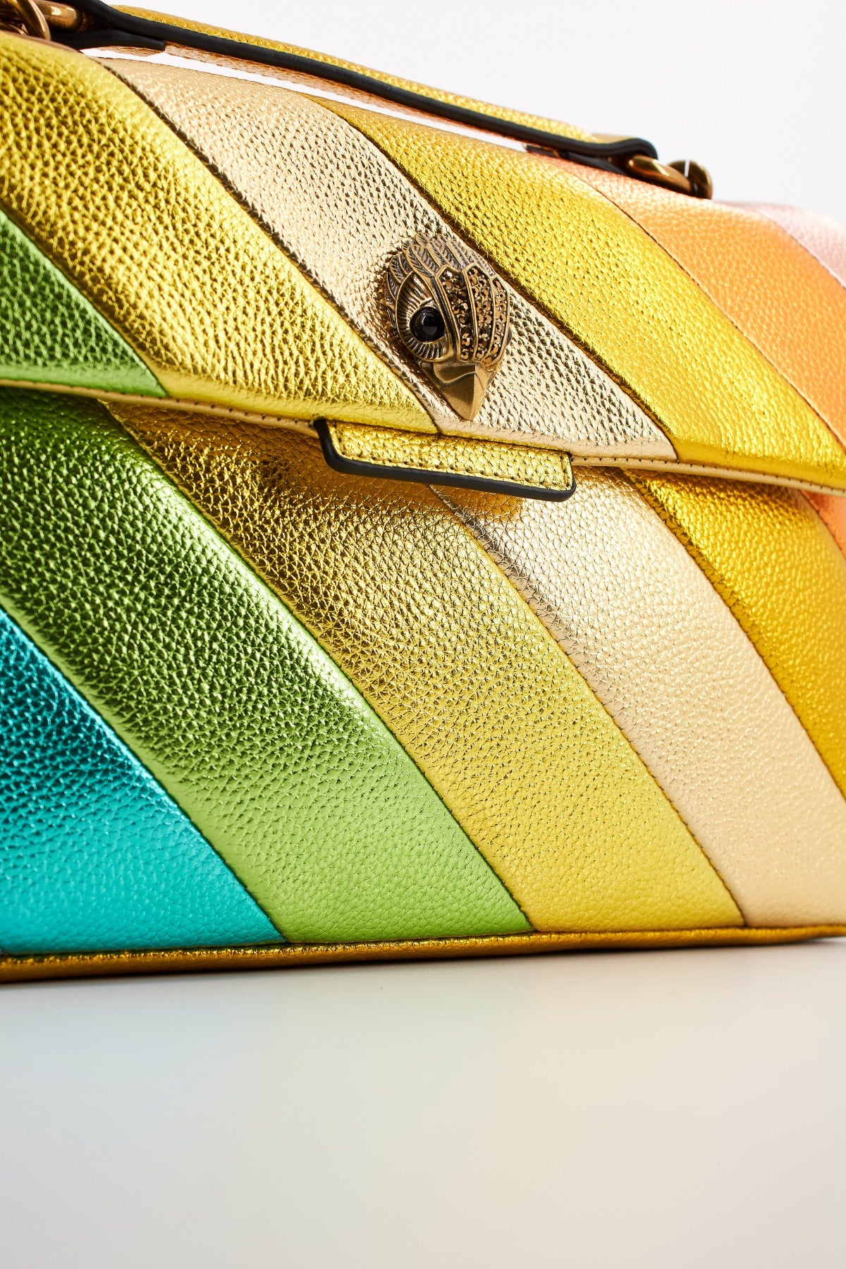 KURT GEIGER LONDON KENSINGTON LEATHER en color GREEN  (4)