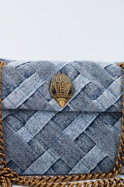 KURT GEIGER LONDON MINI KENSINGTON SOFT en color DENIM  (4)