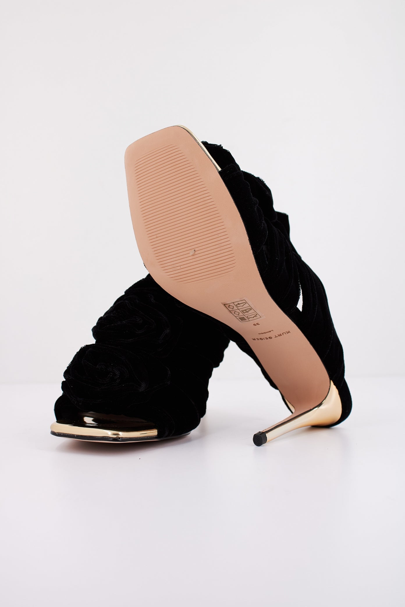 KURT GEIGER LONDON  BLOOM MULE en color BLACK  (5)