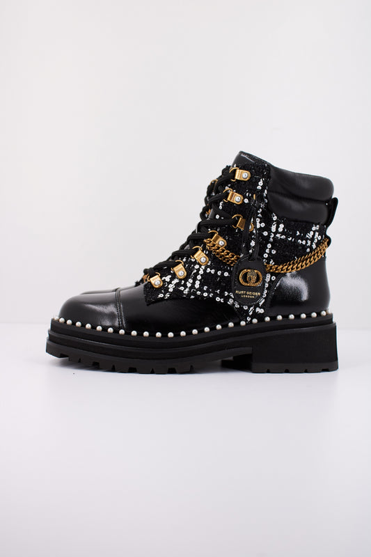 KURT GEIGER LONDON CHELSEA COMBAT BOOT en color BLKWHT  (1)