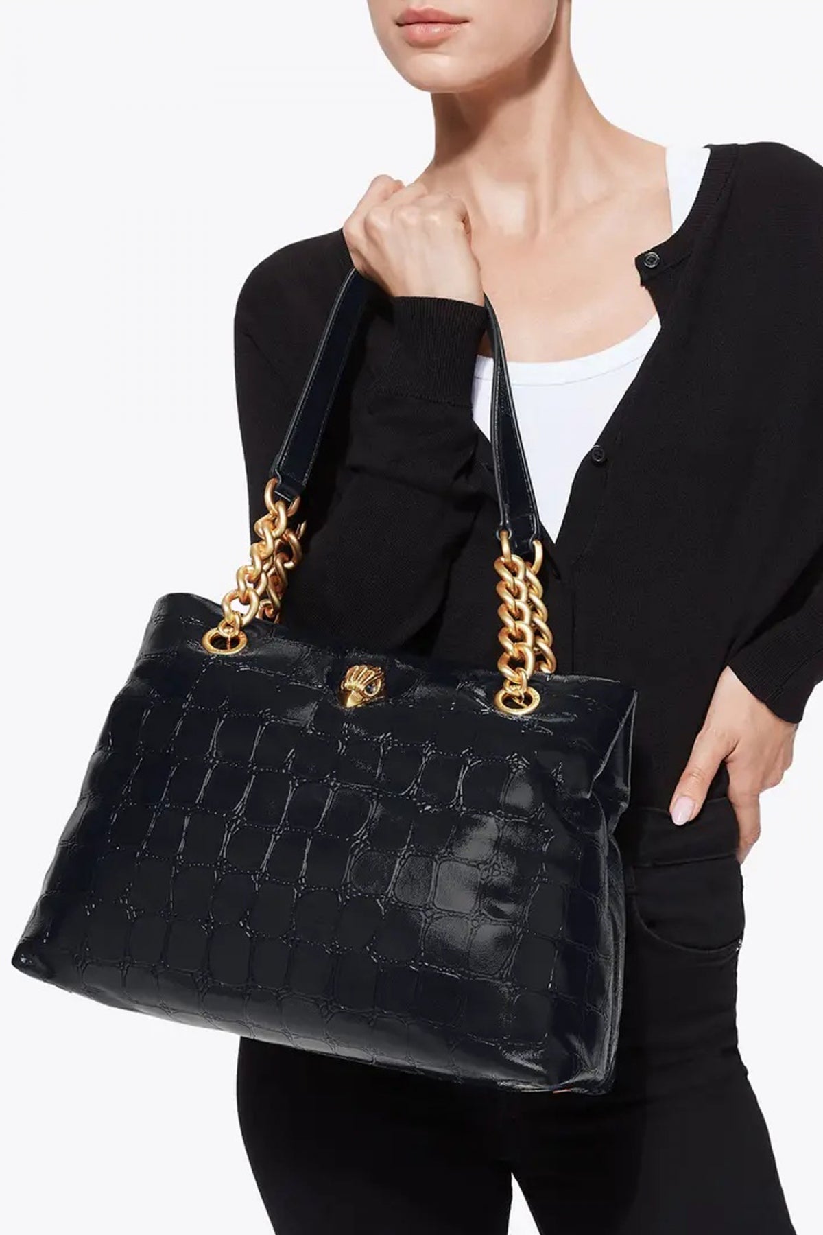 KURT GEIGER LONDON kensington tote bag en color BLCKCRC  (4)