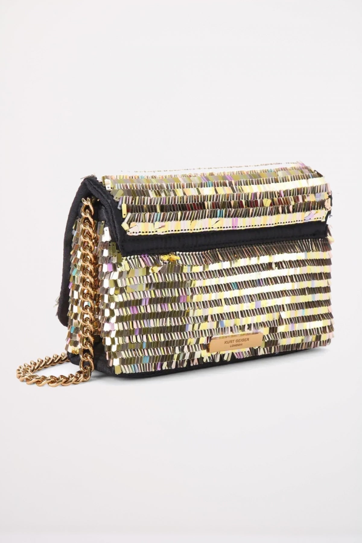 KURT GEIGER LONDON MINI KENSINGTON FLAP en color GOLD  (3)