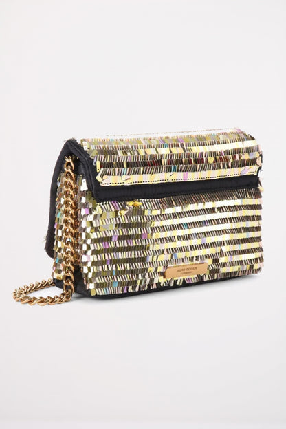 KURT GEIGER LONDON MINI KENSINGTON FLAP en color GOLD  (3)