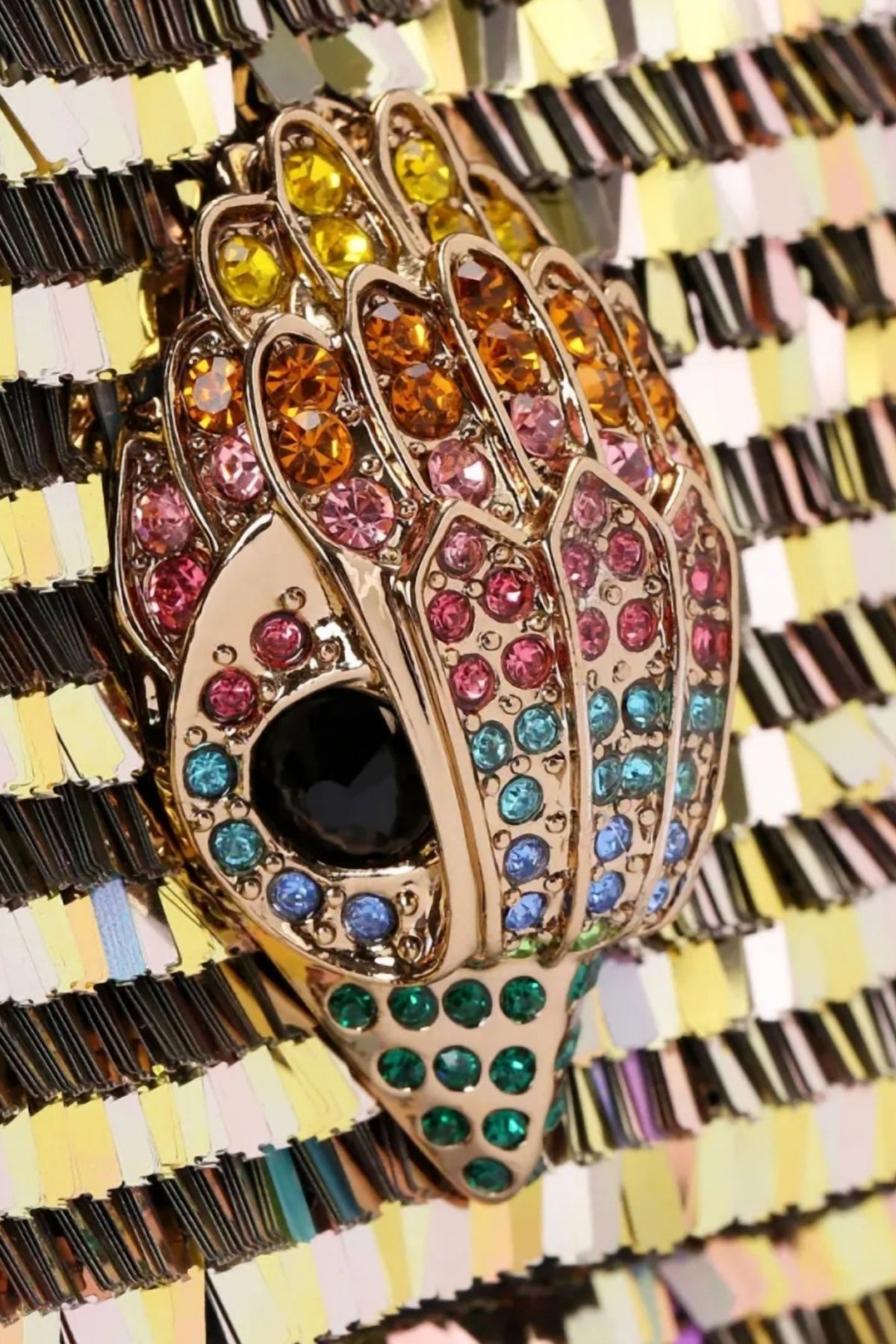 KURT GEIGER LONDON MINI KENSINGTON FLAP en color GOLD  (4)