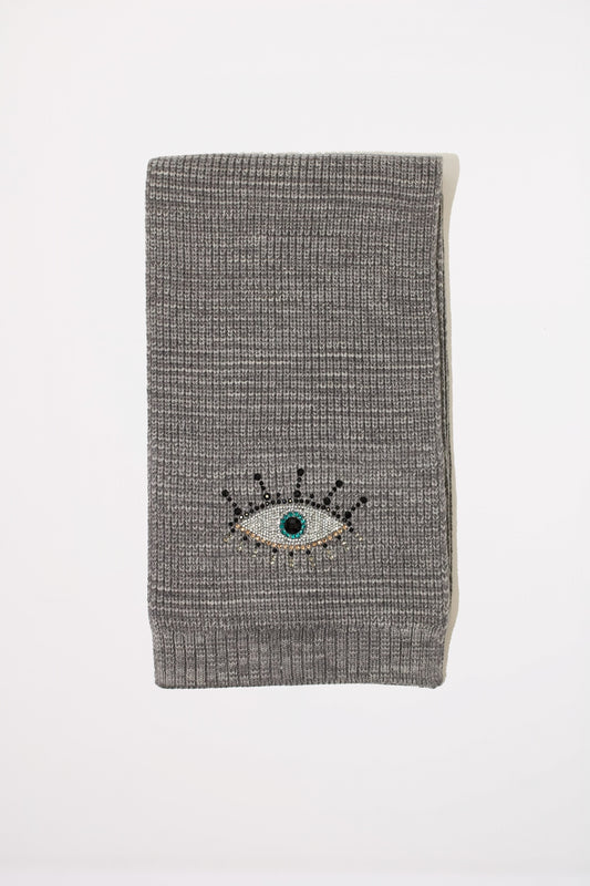 KURT GEIGER LONDON EVIL EYE SCARF en color GRYMXD  (1)