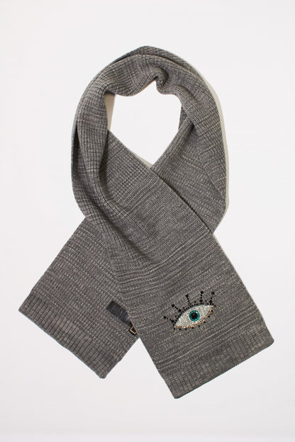 KURT GEIGER LONDON EVIL EYE SCARF en color GRYMXD  (2)