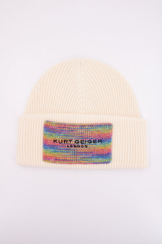 KURT GEIGER LONDON KGL KNITTED BEANIE en color BONE  (1)