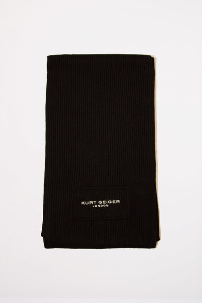 KURT GEIGER LONDON KGL KNITTED SCARF en color BLACK  (1)