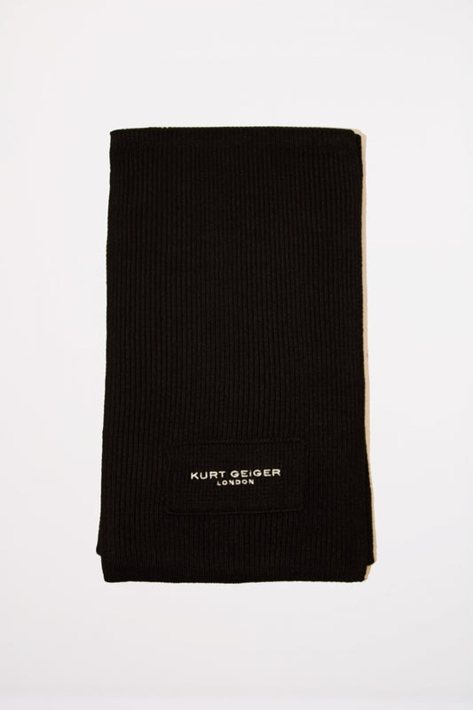KURT GEIGER LONDON KGL KNITTED SCARF en color BLACK  (1)